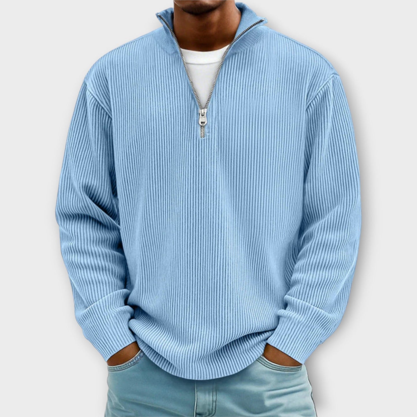 Horizon Rib™ | Jersey medio cremallera para hombre