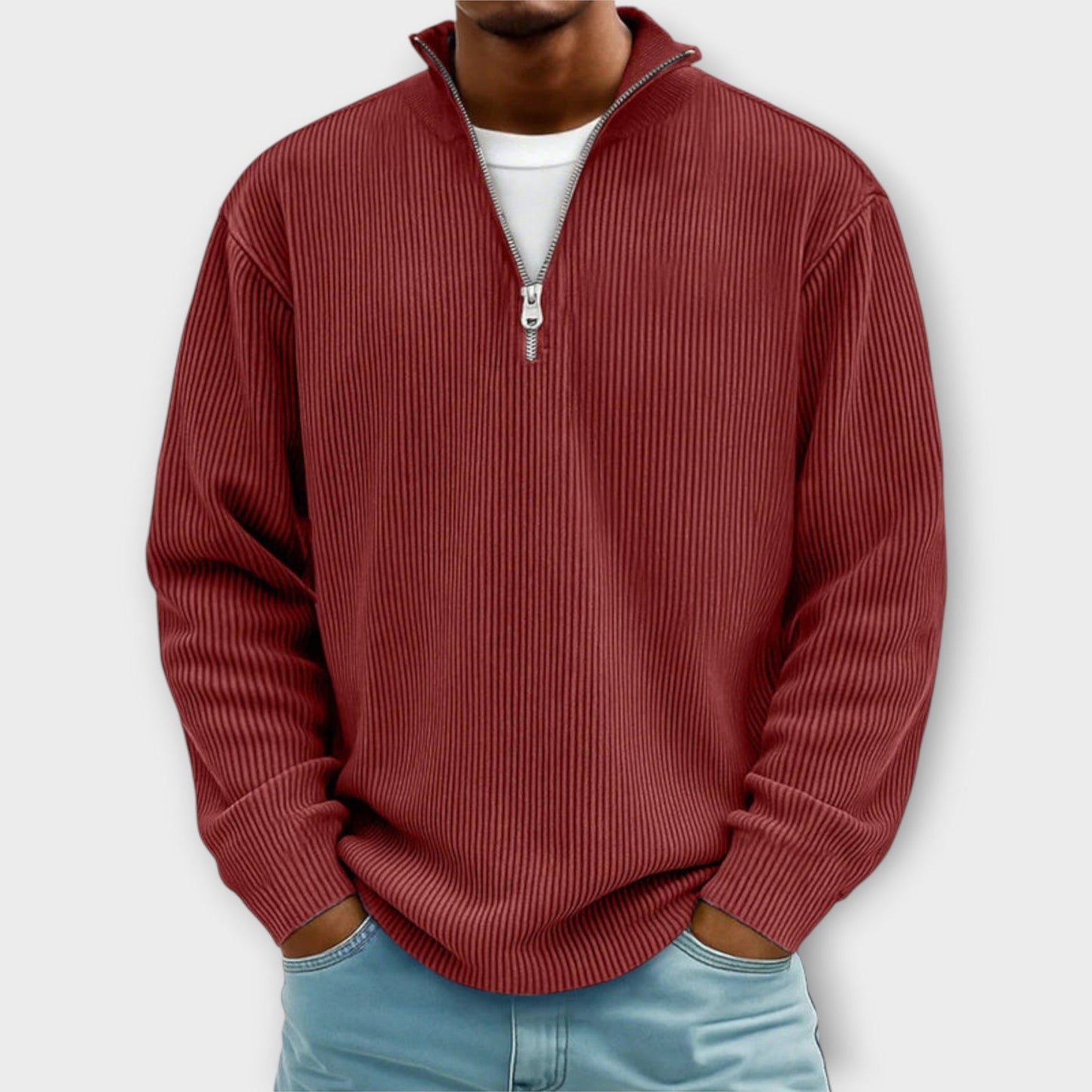 Horizon Rib™ | Jersey medio cremallera para hombre