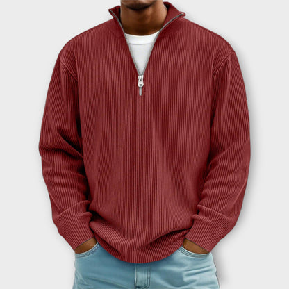 Horizon Rib™ | Jersey medio cremallera para hombre
