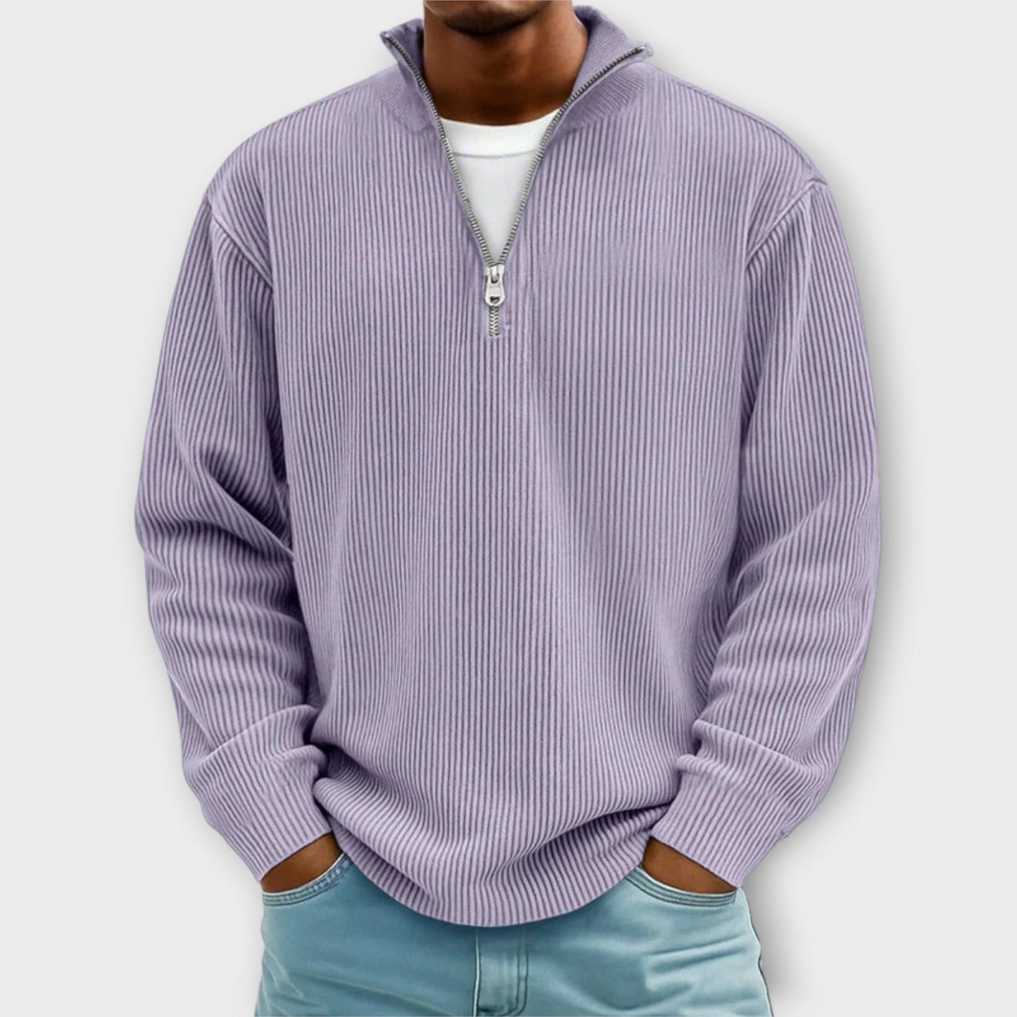 Horizon Rib™ | Jersey medio cremallera para hombre