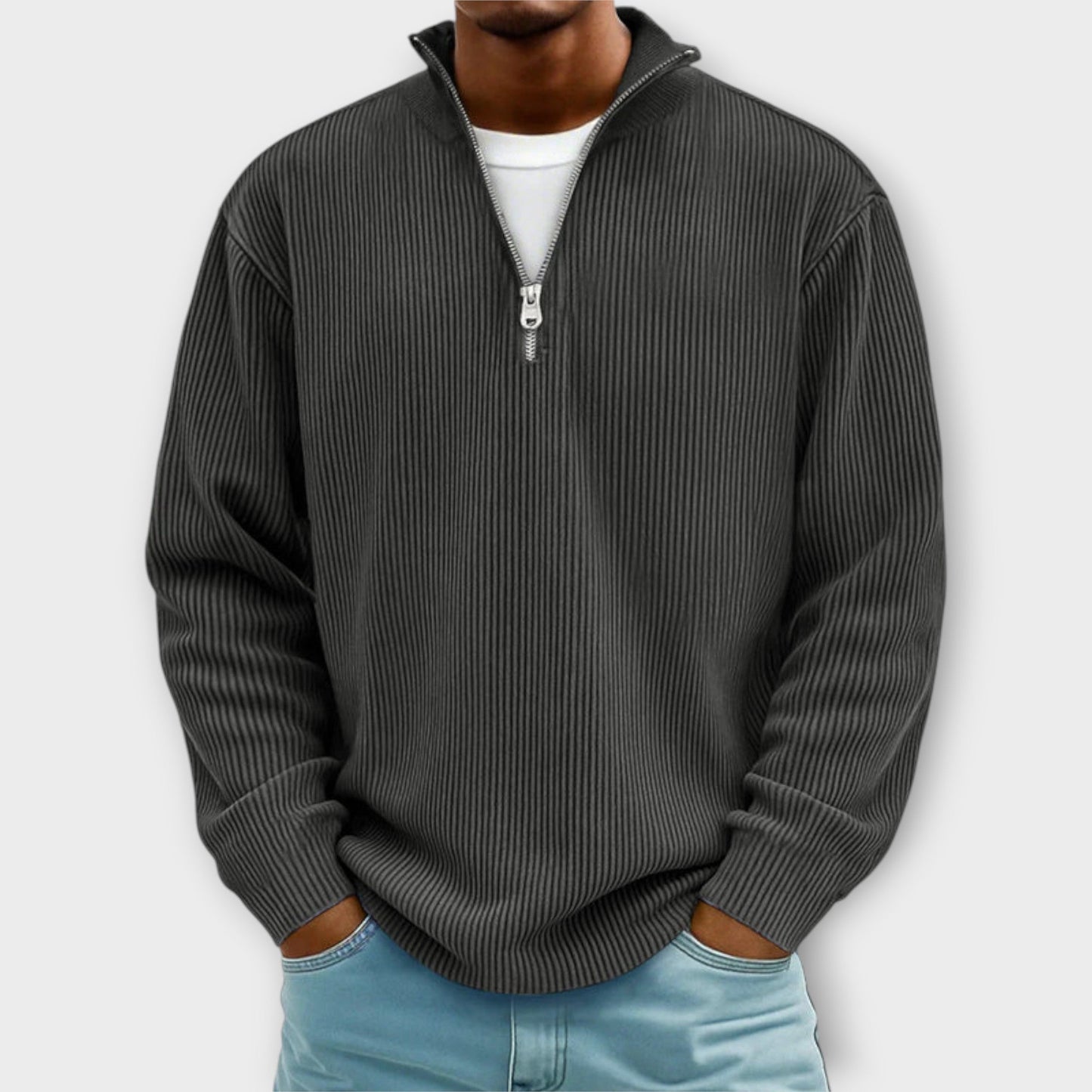 Horizon Rib™ | Jersey medio cremallera para hombre