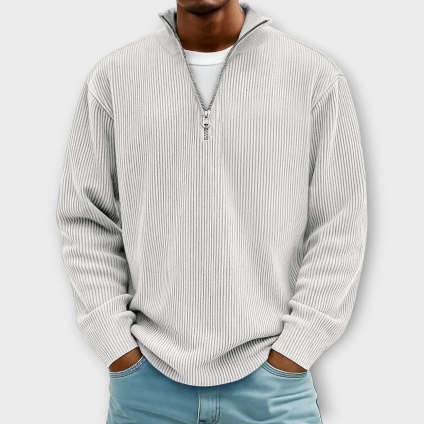 Horizon Rib™ | Jersey medio cremallera para hombre