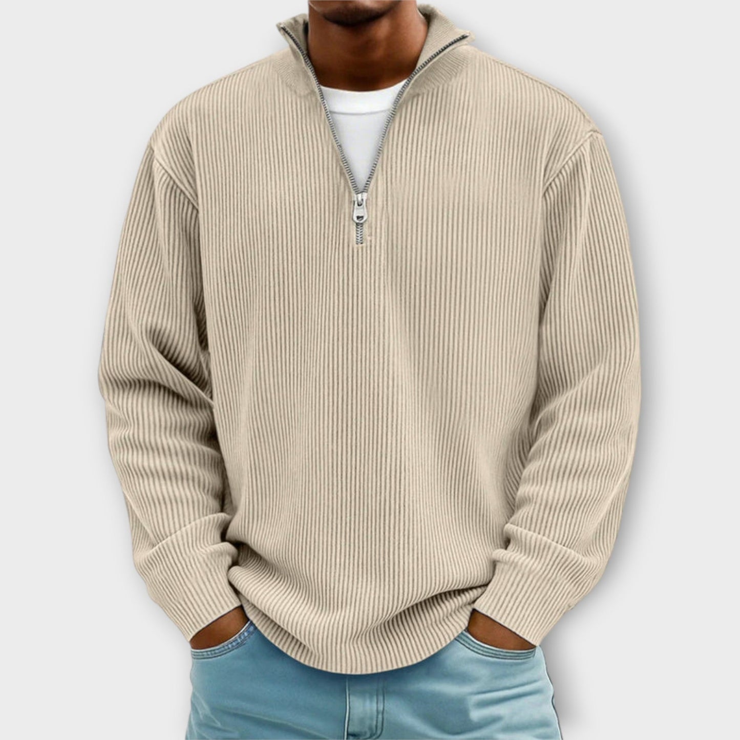 Horizon Rib™ | Jersey medio cremallera para hombre