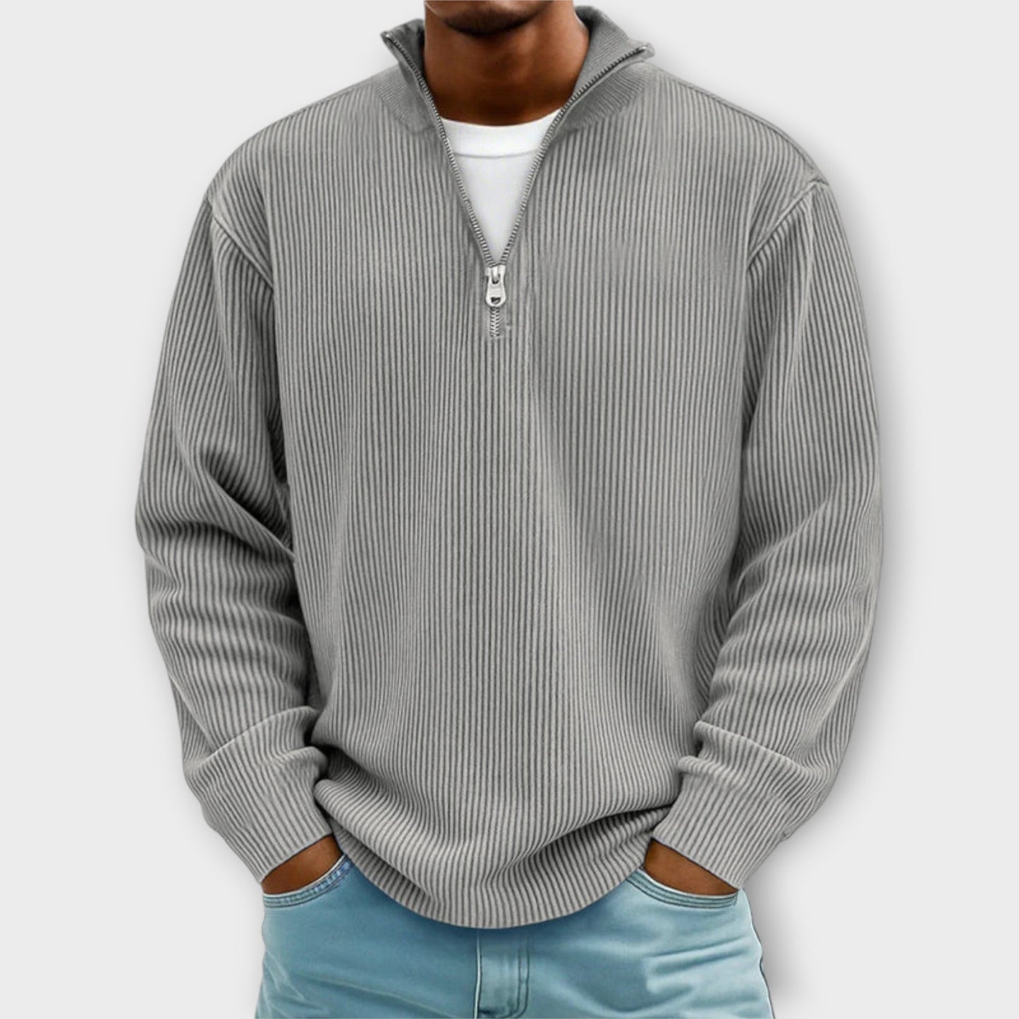 Horizon Rib™ | Jersey medio cremallera para hombre