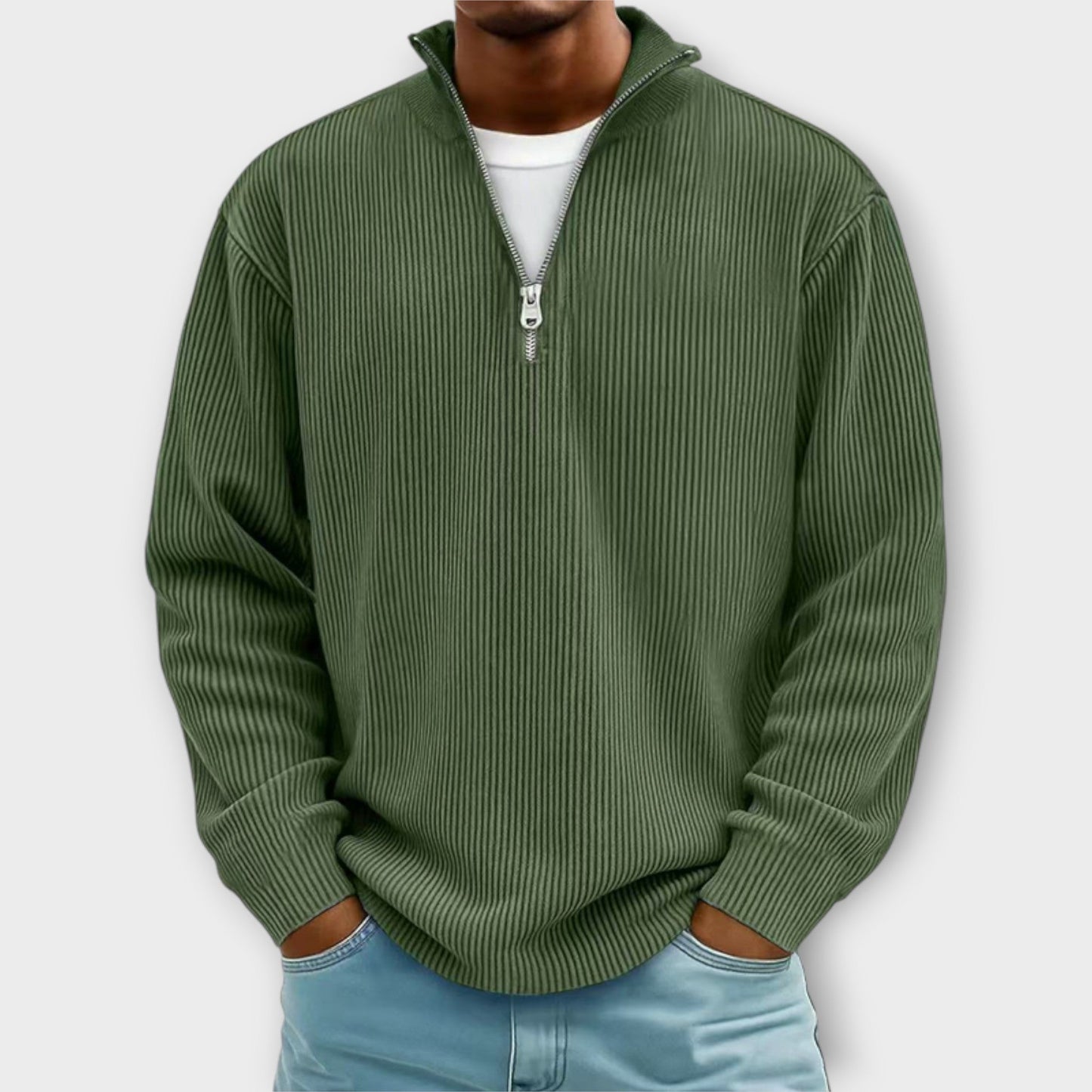 Horizon Rib™ | Jersey medio cremallera para hombre