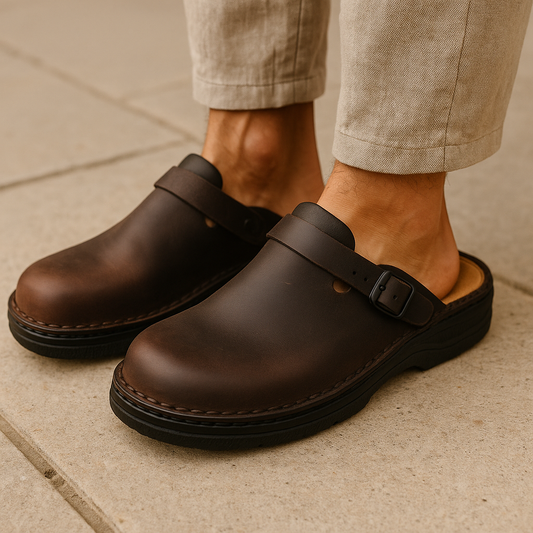 Henri™ | Sabots en cuir avec bride réglable