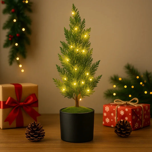 VerdeLuz™ | Árbol Navideño Compacto con Luz Cálida