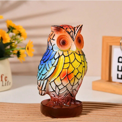 Valeria™ | Lámpara de Búho y Sirena en Vidrio de Colores