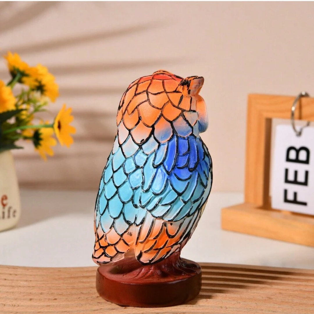 Valeria™ | Lámpara de Búho y Sirena en Vidrio de Colores