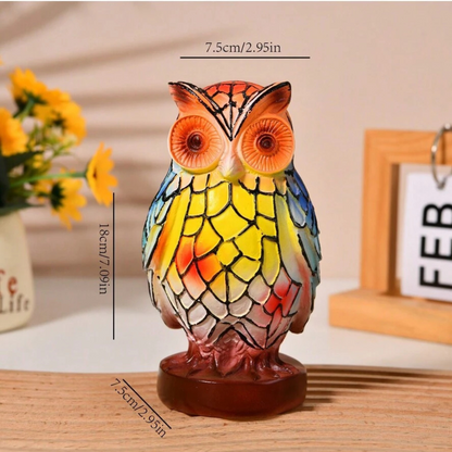 Valeria™ | Lámpara de Búho y Sirena en Vidrio de Colores