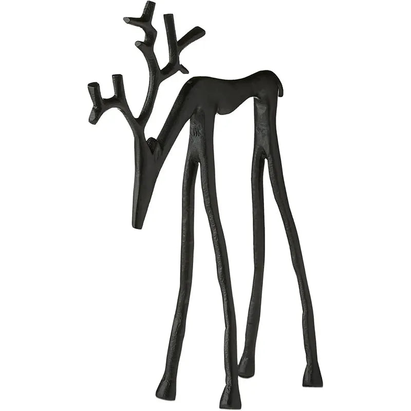 Luzia™ | Esculturas Minimalistas de Renos en Negro