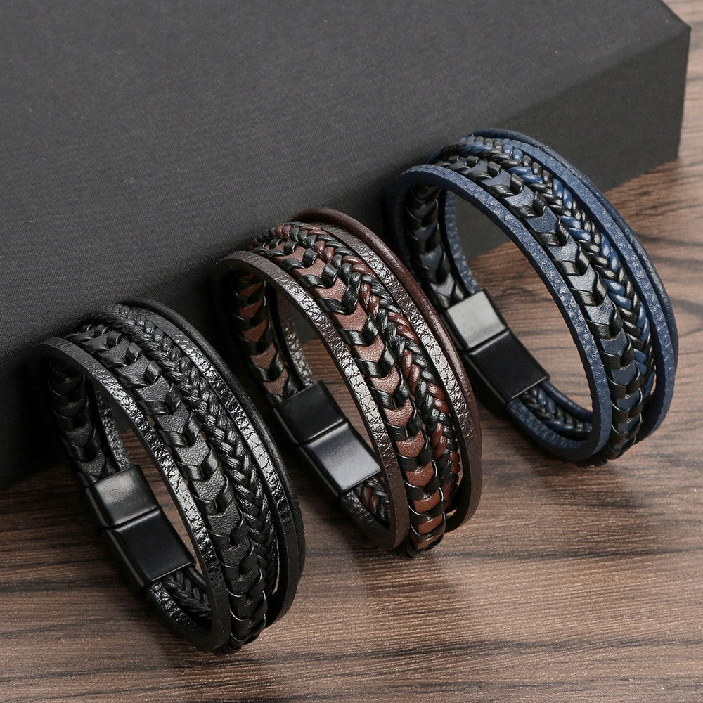 Héctor™ | Pulsera de Cuero Trenzado