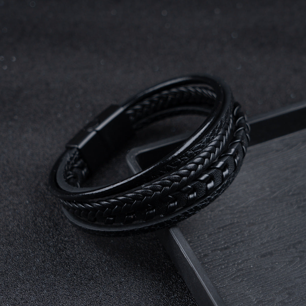 Héctor™ | Pulsera de Cuero Trenzado