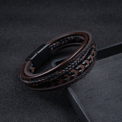 Héctor™ | Pulsera de Cuero Trenzado