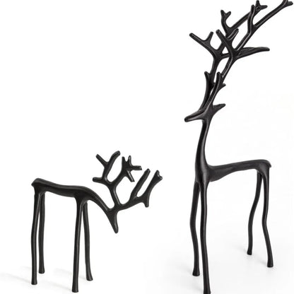 Luzia™ | Esculturas Minimalistas de Renos en Negro