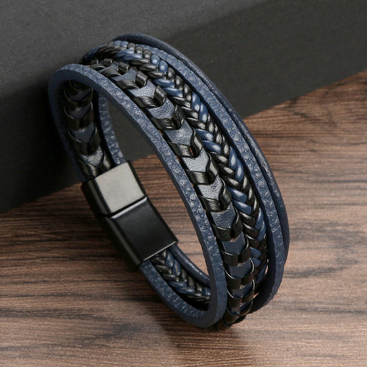 Héctor™ | Pulsera de Cuero Trenzado