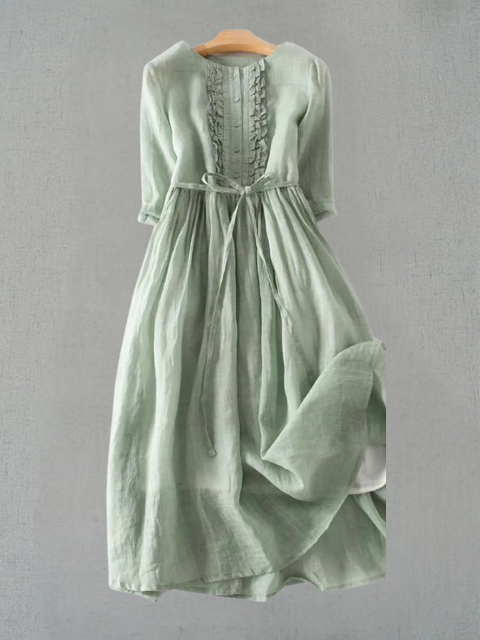 Victoria™ | Vestido de Verano en Lino Ligero