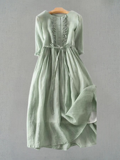 Victoria™ | Vestido de Verano en Lino Ligero