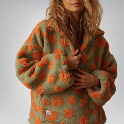 Luna™ | Sudadera de Borreguito Floral Suave