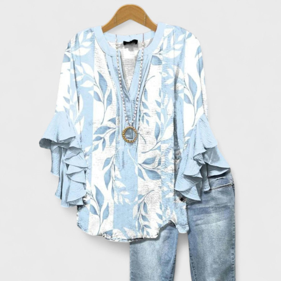 Clara™ | Blusa ligera con mangas de volantes