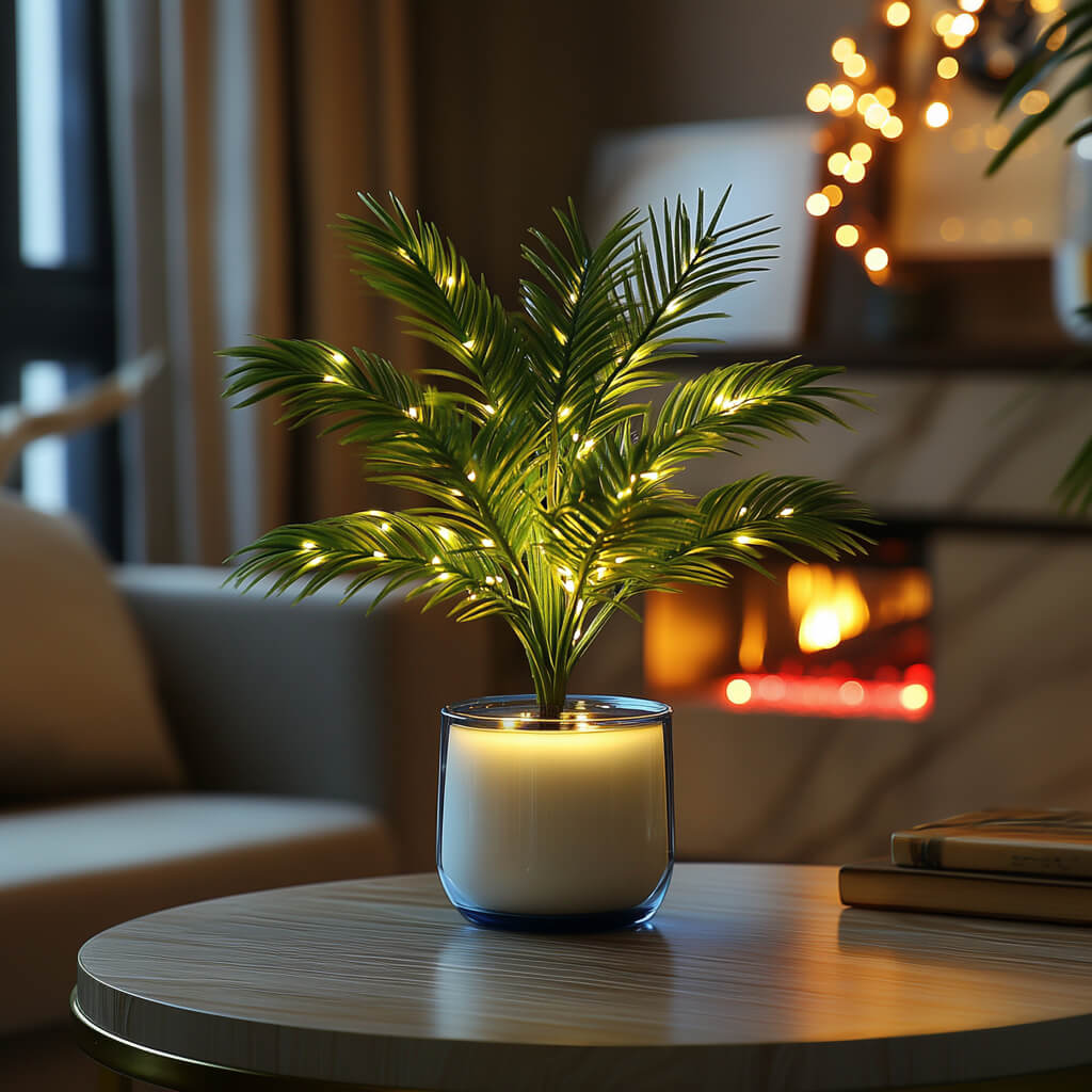 LuzPalma™ | Lámpara Decorativa Tropical con Luz Cálida