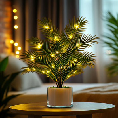 LuzPalma™ | Lámpara Decorativa Tropical con Luz Cálida
