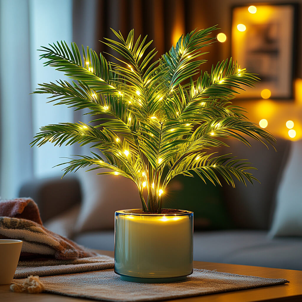 LuzPalma™ | Lámpara Decorativa Tropical con Luz Cálida