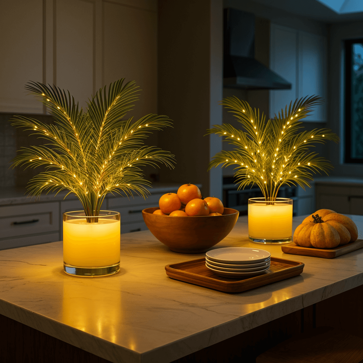 LuzPalma™ | Lámpara Decorativa Tropical con Luz Cálida