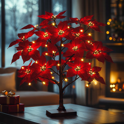 FlorLuz™ | Árbol de Flores de Navidad con Luz Cálida
