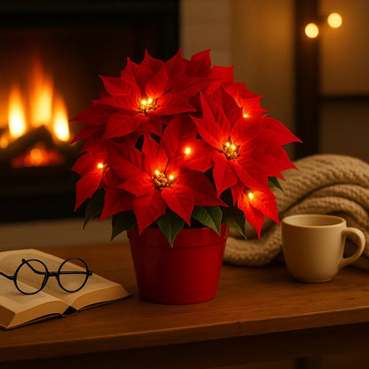 LuzFlor™ | Planta Festiva con Luces LED Cálidas
