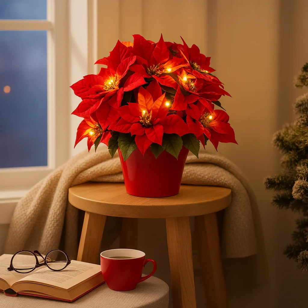 LuzFlor™ | Planta Festiva con Luces LED Cálidas