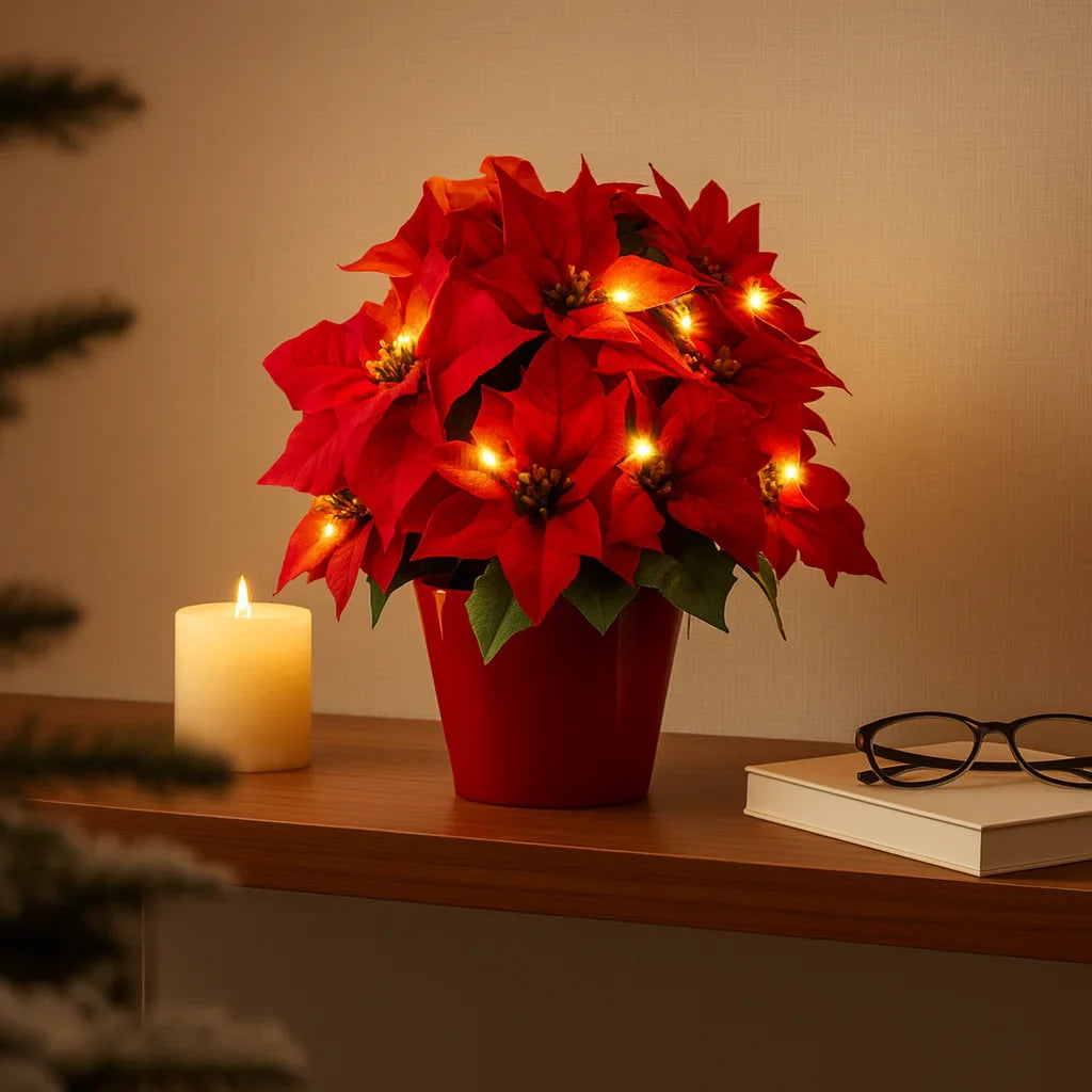 LuzFlor™ | Planta Festiva con Luces LED Cálidas