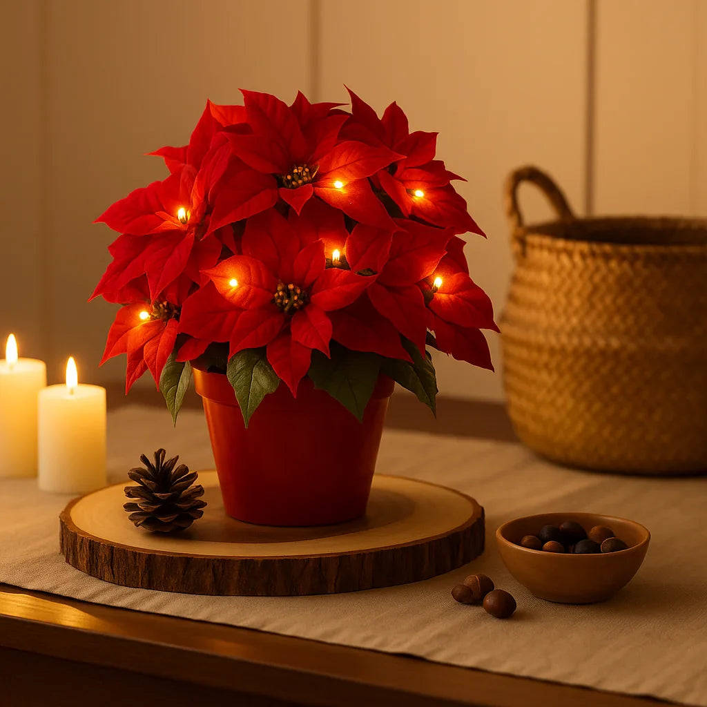 LuzFlor™ | Planta Festiva con Luces LED Cálidas