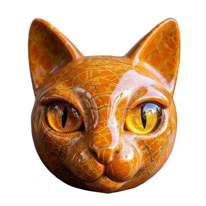 Aritz™ | Escultura Felina Mística en Estilo Mármol