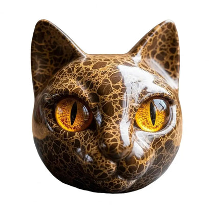 Aritz™ | Escultura Felina Mística en Estilo Mármol