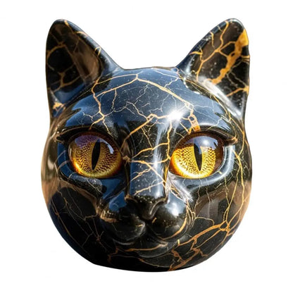 Aritz™ | Escultura Felina Mística en Estilo Mármol