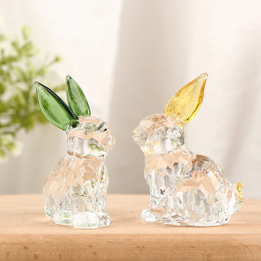 Noa™ | Escultura de Conejito en Cristal Luminoso
