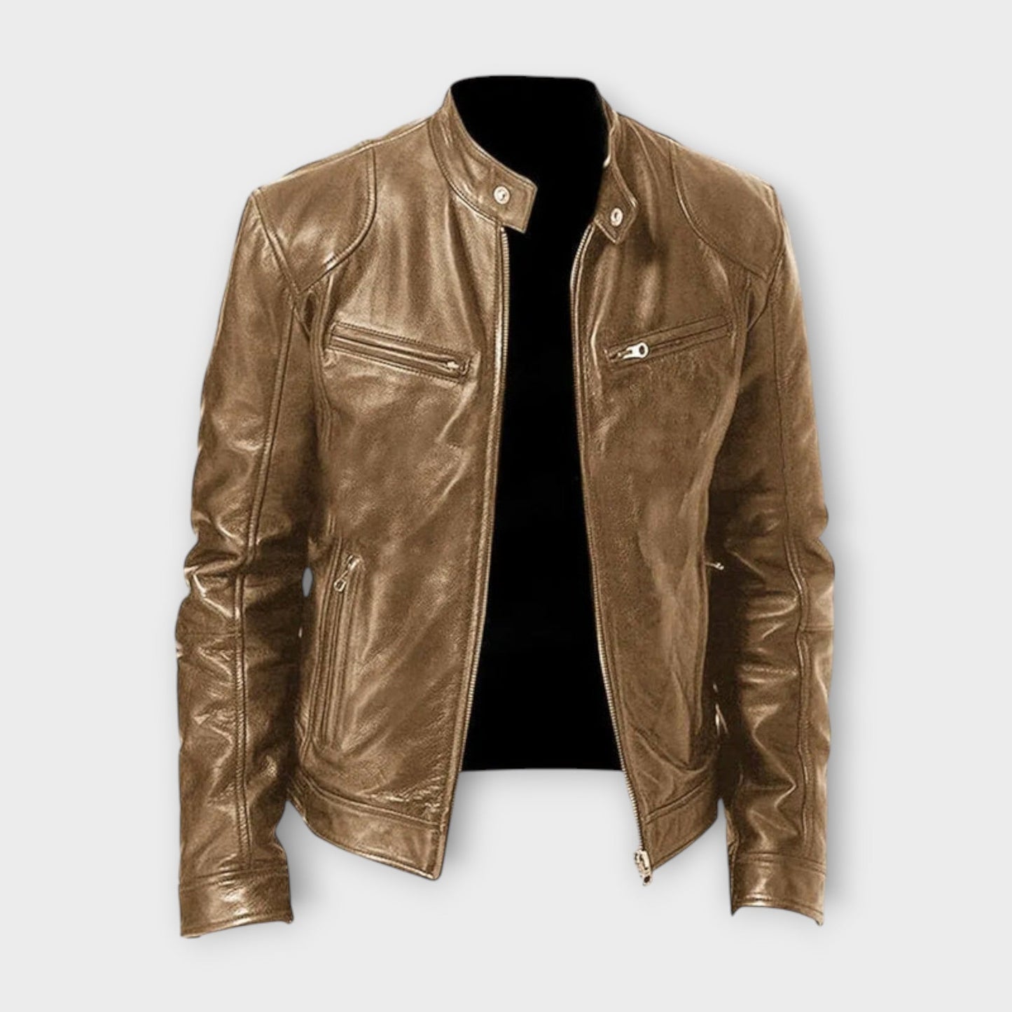 Rafael™ | Cazadora de Cuero Clásica para Hombre