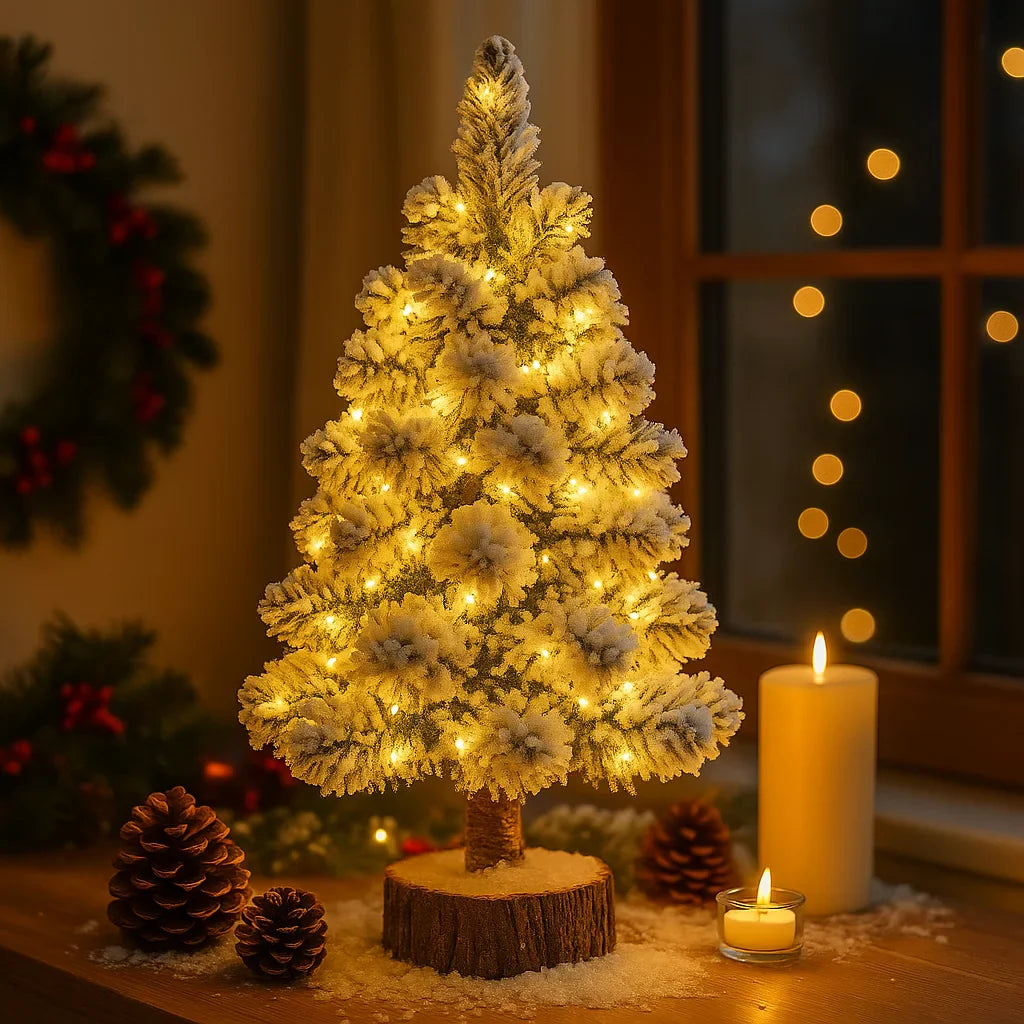 ÁrbolNevado™ | Árbol de Navidad Iluminado con Toque Invernal