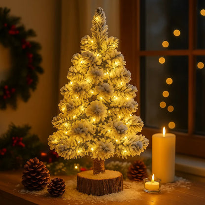 ÁrbolNevado™ | Árbol de Navidad Iluminado con Toque Invernal