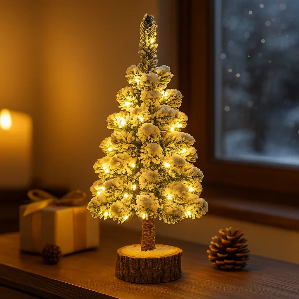 ÁrbolNevado™ | Árbol de Navidad Iluminado con Toque Invernal