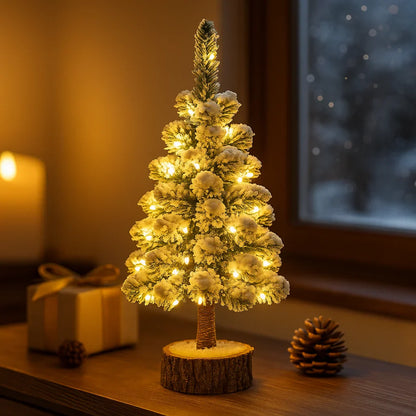 ÁrbolNevado™ | Árbol de Navidad Iluminado con Toque Invernal