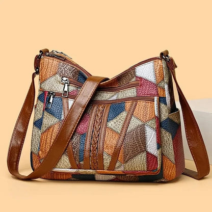 Solara™ | Bolso de piel estilo mosaico artesanal