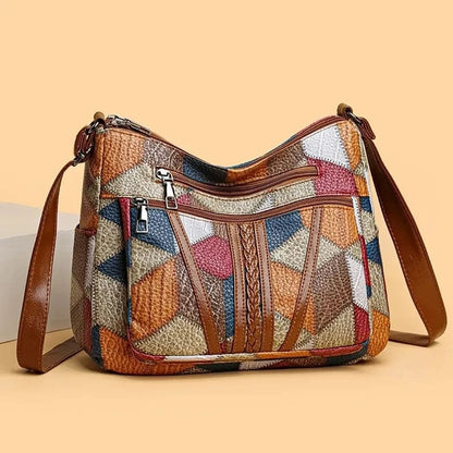 Solara™ | Bolso de piel estilo mosaico artesanal