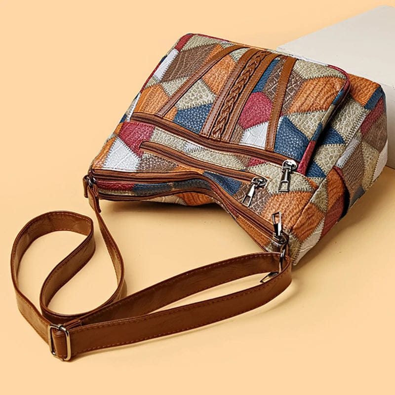 Solara™ | Bolso de piel estilo mosaico artesanal