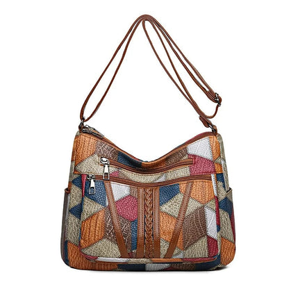 Solara™ | Bolso de piel estilo mosaico artesanal