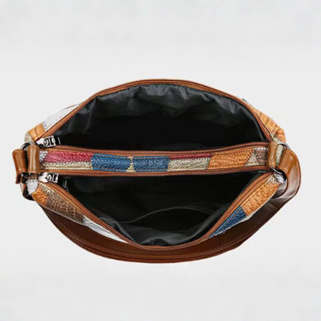 Solara™ | Bolso de piel estilo mosaico artesanal