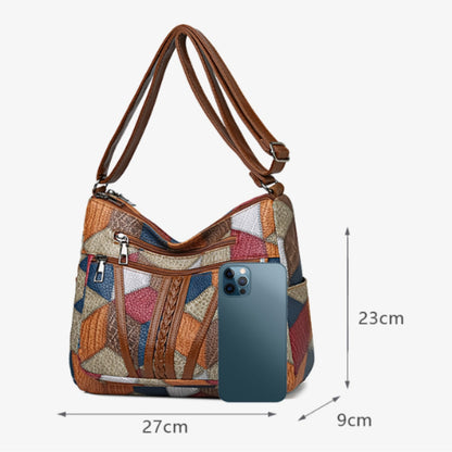 Solara™ | Bolso de piel estilo mosaico artesanal