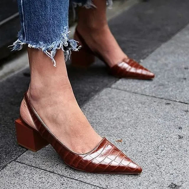 Maëlys™ - Escarpins orthopédiques en cuir synthétique premium