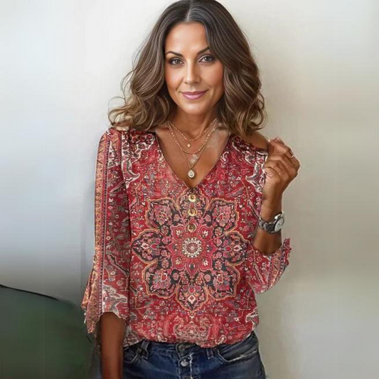 Louise™ | Blouse vintage bohème à volants